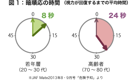 図1:暗順応の時間